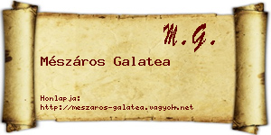 Mészáros Galatea névjegykártya