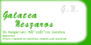 galatea meszaros business card